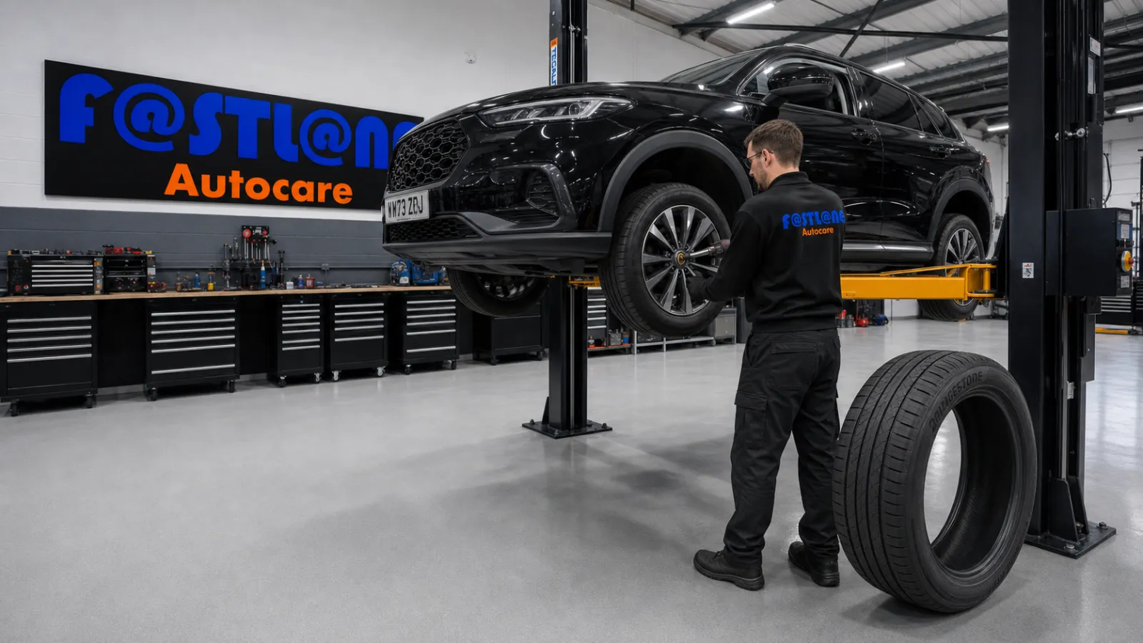 Towbar Fitting St Helens - towbar and electrics work on the ramp
